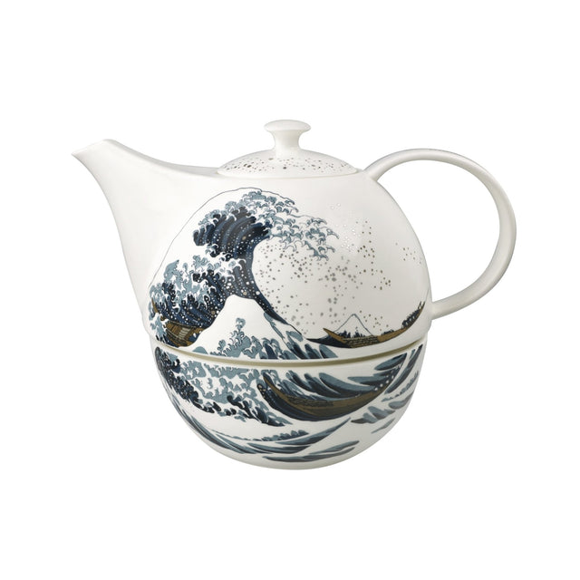 67075201 - Goebel Artis Orbis, Teekanne mit Stövchen, Hokusai - Die Große Welle 2025