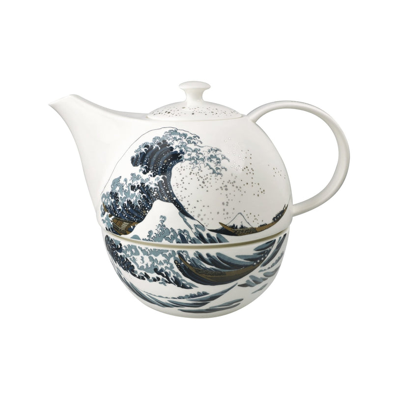 67075201 - Goebel Artis Orbis, Teekanne mit Stövchen, Hokusai - Die Große Welle 2025