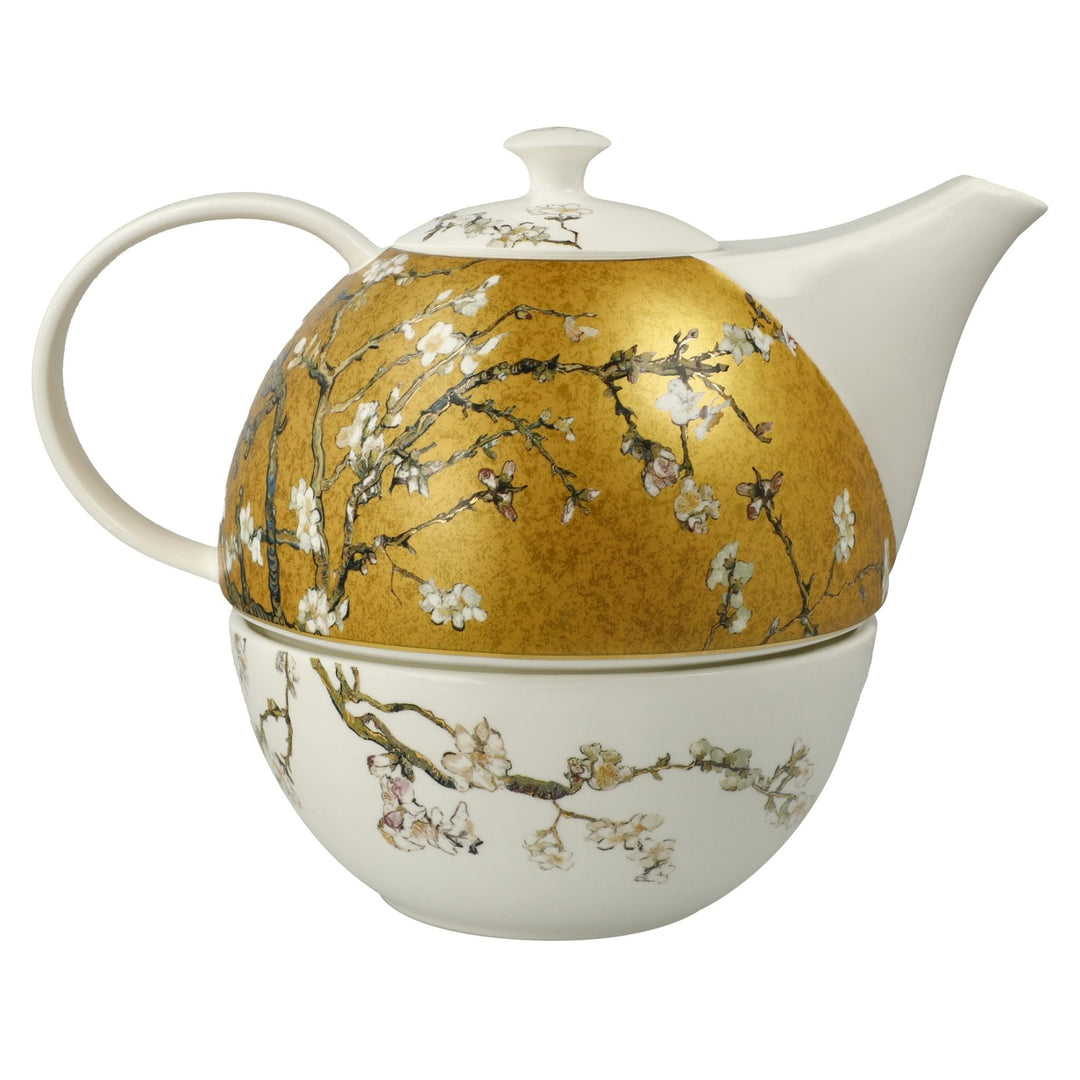 67075211 - Goebel Artis Orbis, Teekanne mit Stövchen, Van Gogh - Mandelbaum 24cm 2025