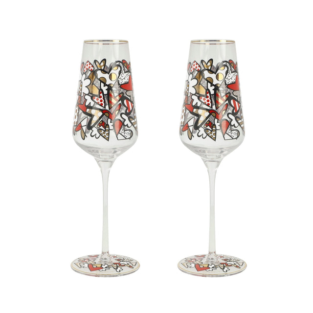 66453371 - Goebel Pop Art, Sektglas, Britto - All We Need Is Love 24cm 2025