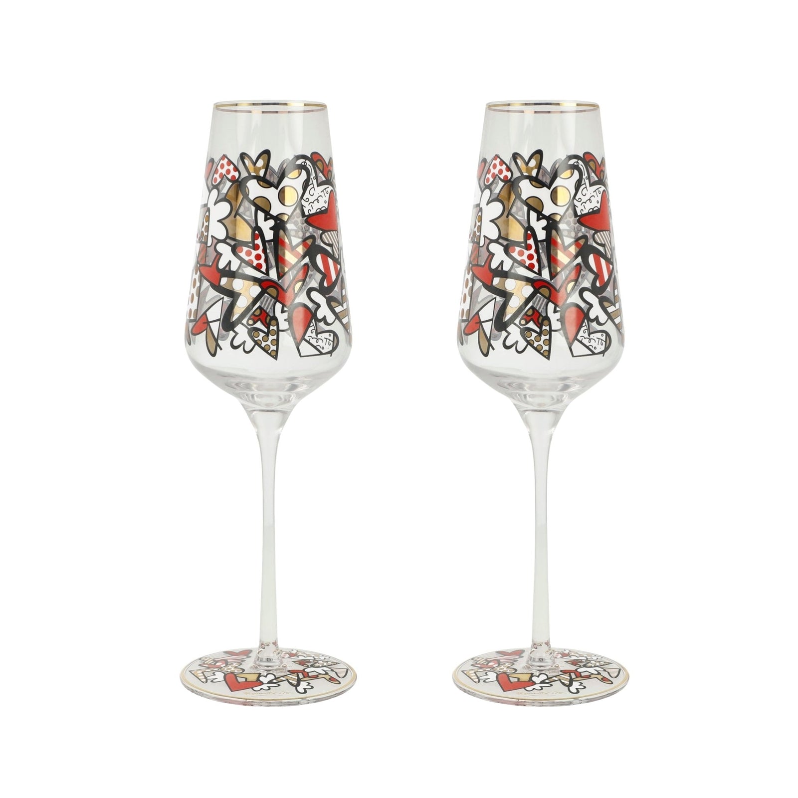 66453371 - Goebel Pop Art, Sektglas, Britto - All We Need Is Love 24cm 2025