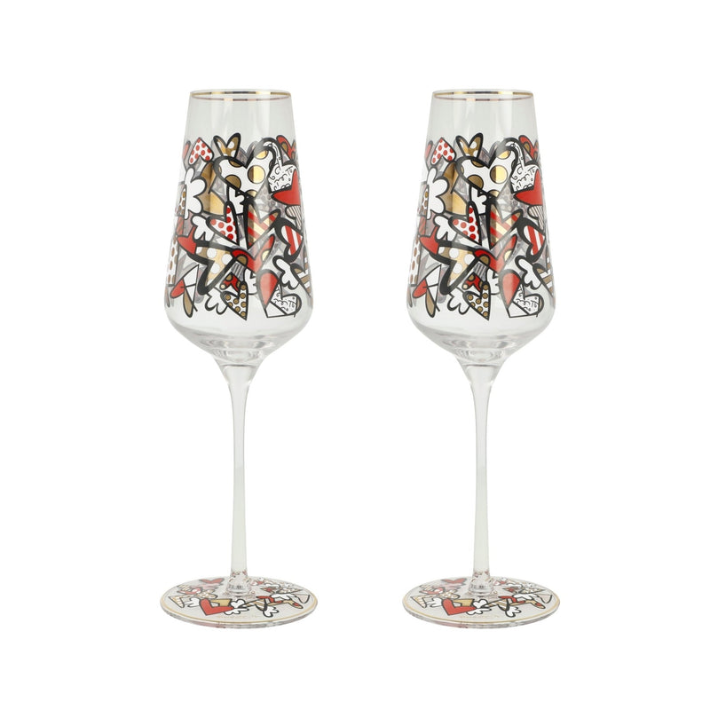 66453371 - Goebel Pop Art, Sektglas, Britto - All We Need Is Love 24cm 2025