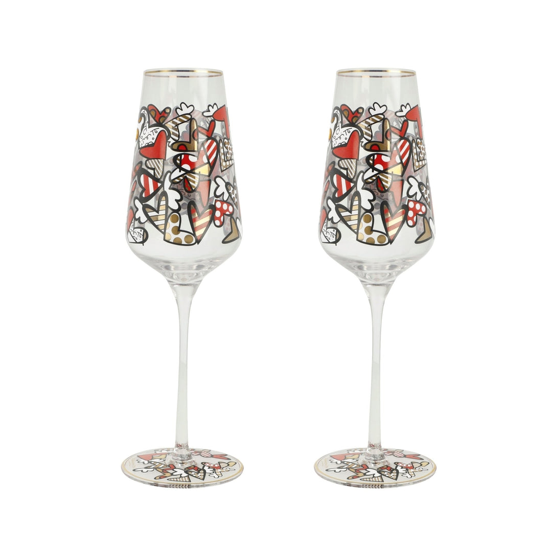 66453371 - Goebel Pop Art, Sektglas, Britto - All We Need Is Love 24cm 2025