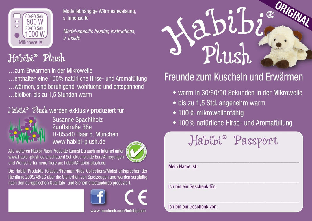 Habi-1616 - Habibi Plush - Schneehase - Premium - 29cm