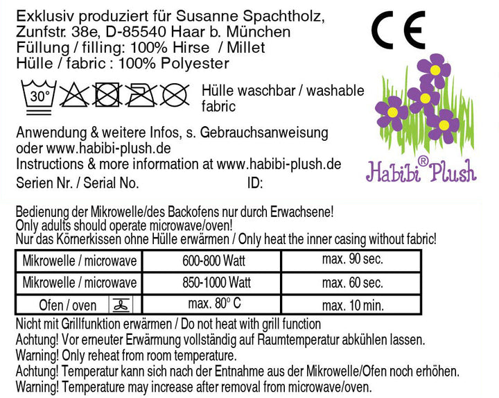 Habi-1616 - Habibi Plush - Schneehase - Premium - 29cm