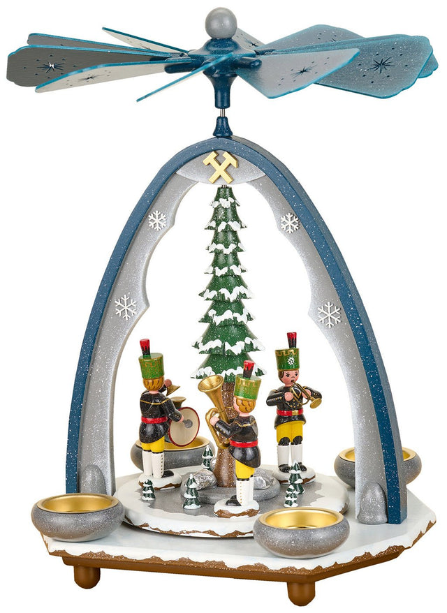 HUB-102h2001 - Hubrig Volkskunst 'Pyramid Bergmannskapell - 35 cm hög' 2025