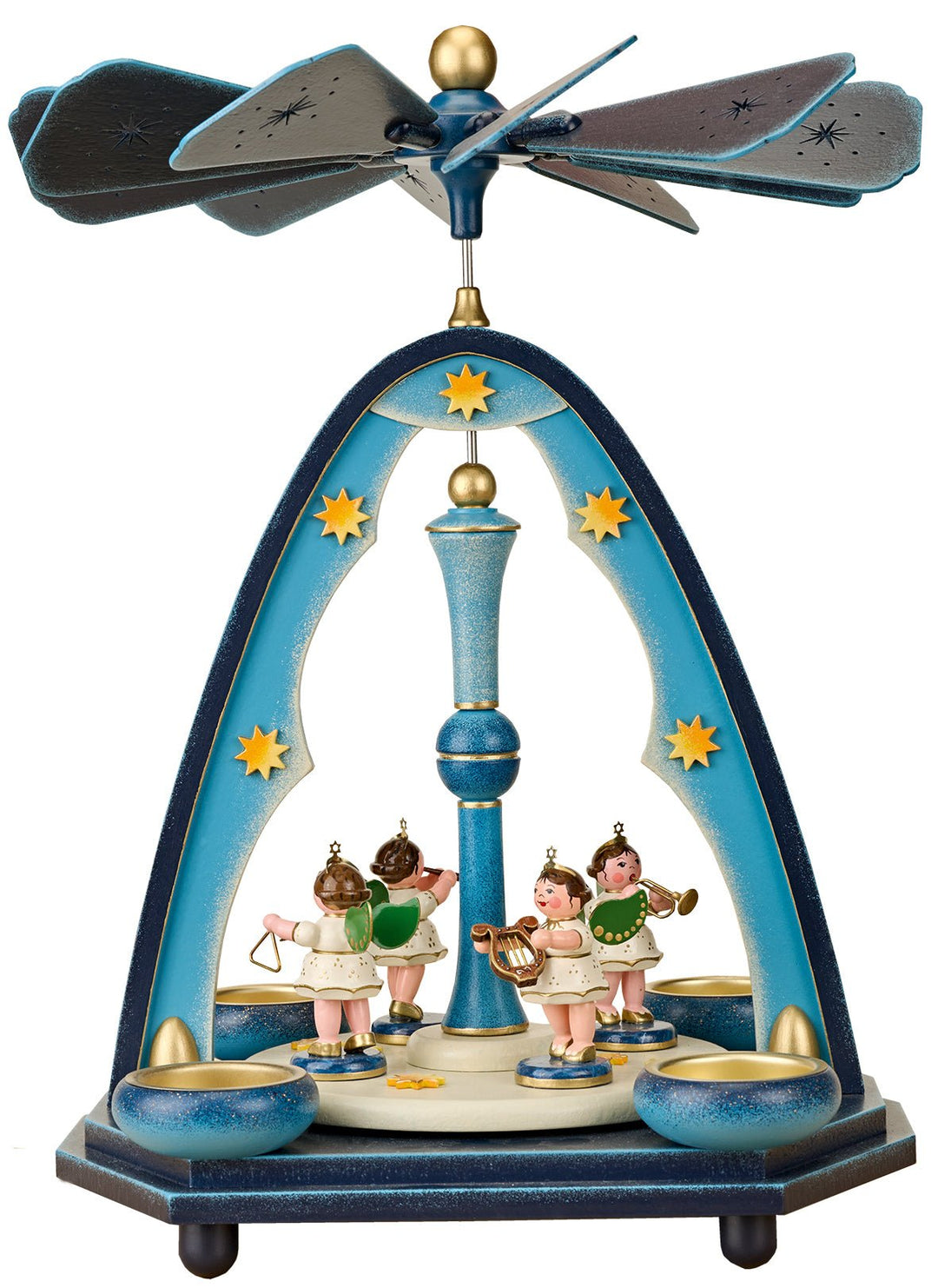 HUB-102h2002 - Hubrig Volkskunst „Concertul Îngerilor Pyramide (model nou) - înălțime 35 cm” 2026