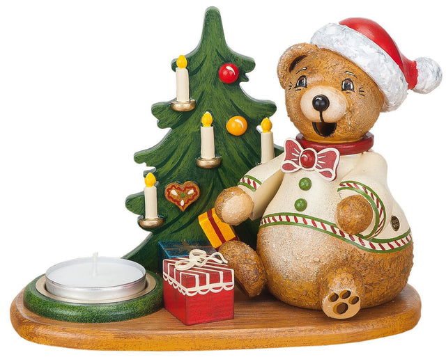 HUB - 105h1103 - Hubrig Volkskunst 'Räuchermann - Teddy mit T e e l i c h t'