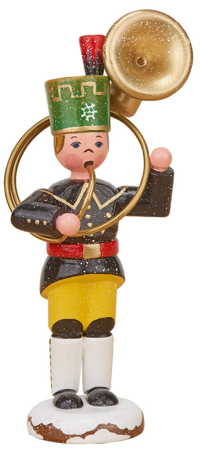 HUB - 110h0044 - Hubrig Volkskunst 'Winterkinder Bergmann - Sousaphon 9cm'