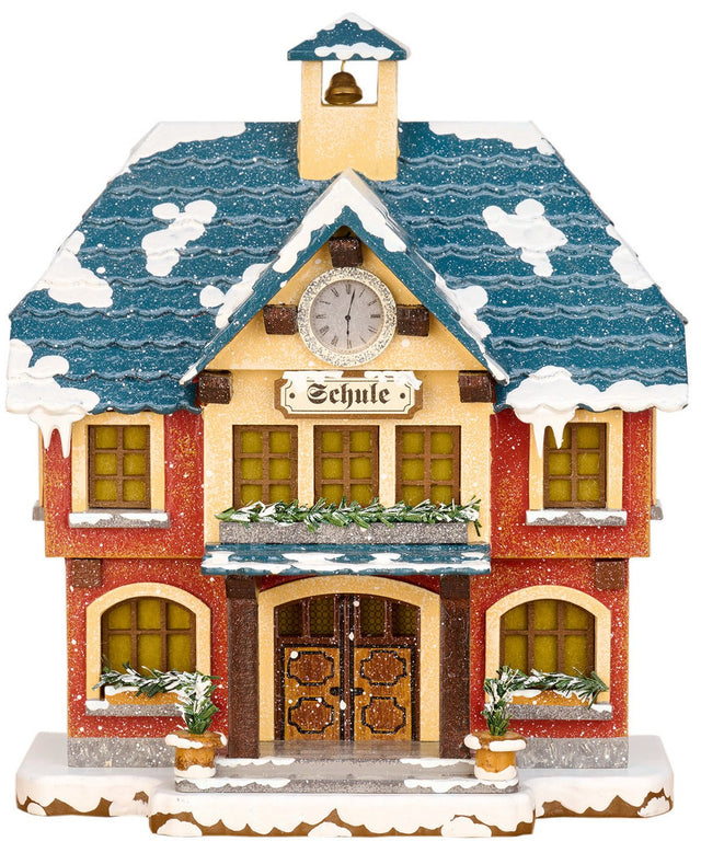 HUB - 400h0005 - Hubrig Volkskunst 'Winterkinder Winterhaus - Schule 15cm'