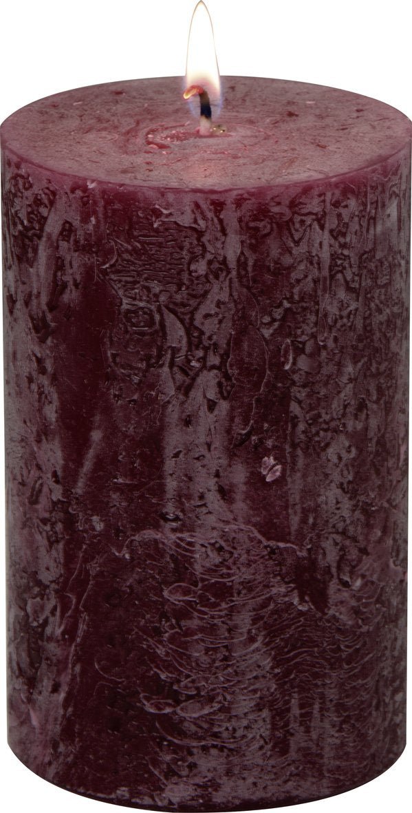 K141111 - IHR, Stumpenkerze weinrot, D7 x 11 cm