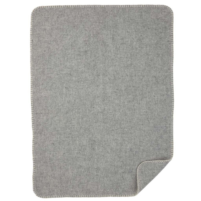 KLI - 241061 - KLIPPAN, Baby Wolldecke Soft hellgrau, 60% Merinowollo, 40% Lammwolle