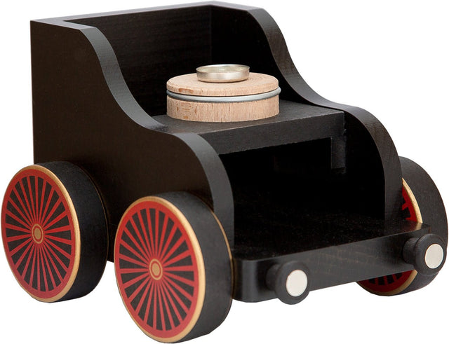 KWO - A75825 - KWO Träfigurer tågvagnar - Svart, träkonst, 12 cm