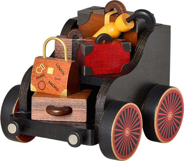 KWO - A75869 - KWO Träfigurer för tåg - Bagagevagn, träkonst, 20x12x12cm