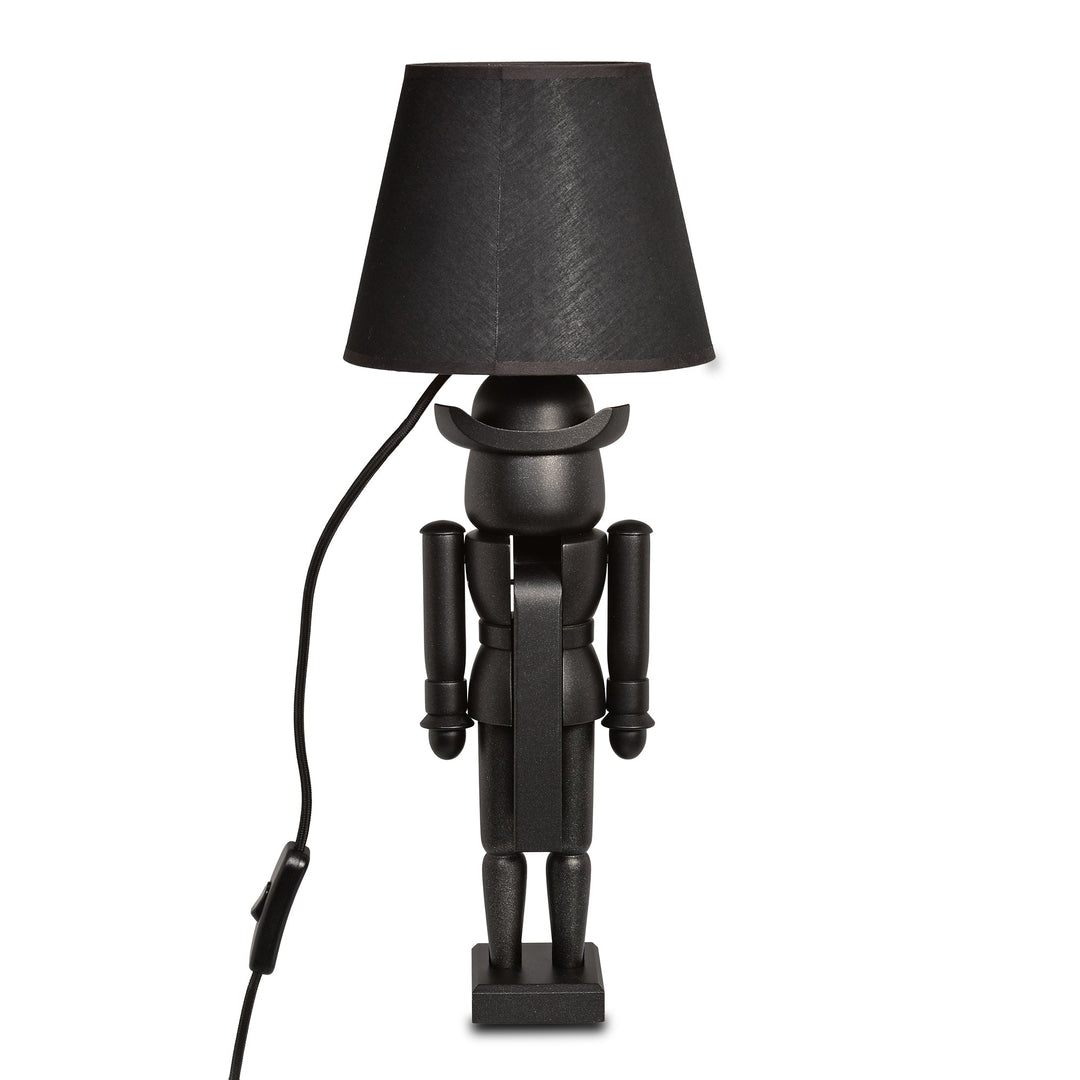 KWO-A20770 - KWO Holzfigur - Nussknacker schwarz mit Lampenschirm, Kabel schwarz - 52cm - 2026