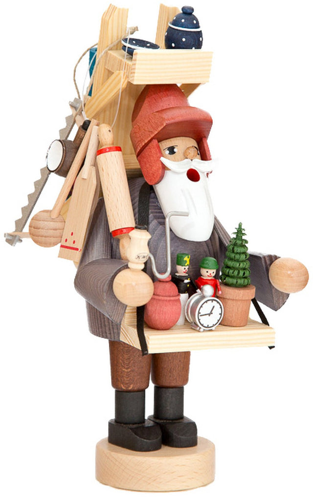 KWO - A21066 - KWO Träfigur - Rökelseman Gatuförsäljare, Träkonst, Höjd 23 cm
