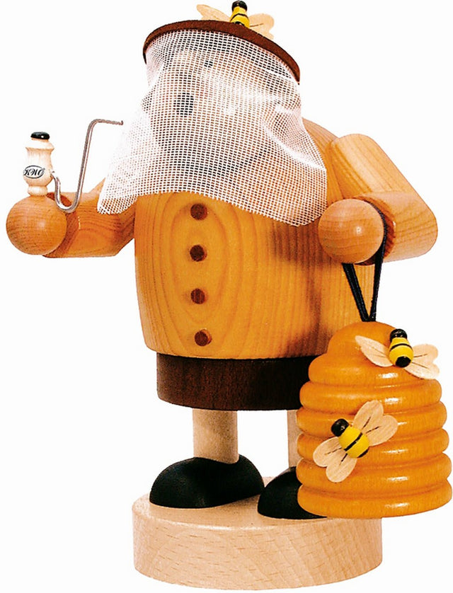 KWO - A21571 - KWO Träfigur - Rökelseman Biolog, Träkonst, Höjd 19 cm