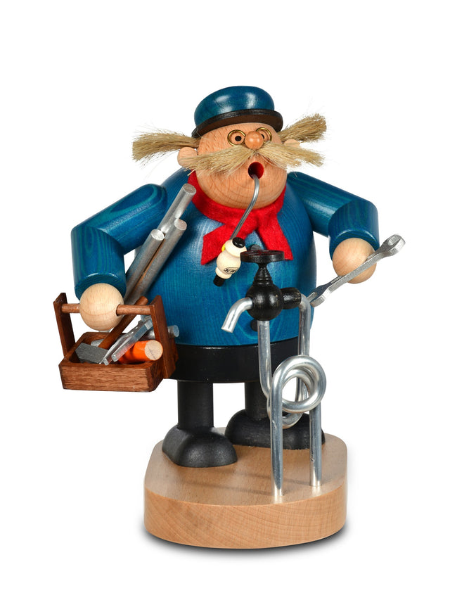 KWO - A21416 - KWO Drevená figúrka - Kovárik fajčiar, drevené umenie, 19 cm - 2025