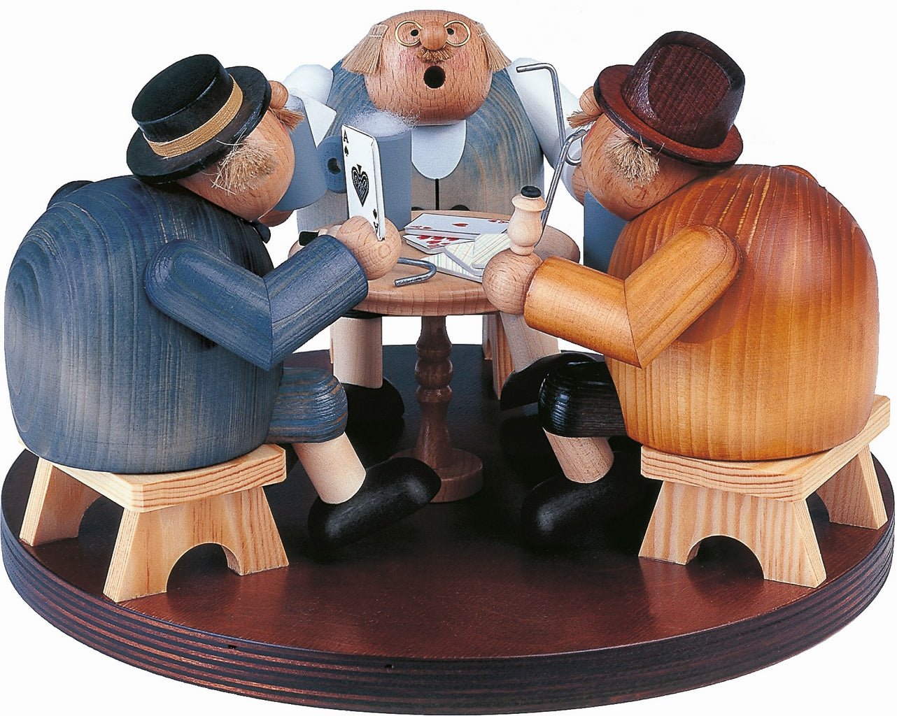 KWO - A21540 - KWO trefigurer - røyke skate rund, trekunst, 19cm