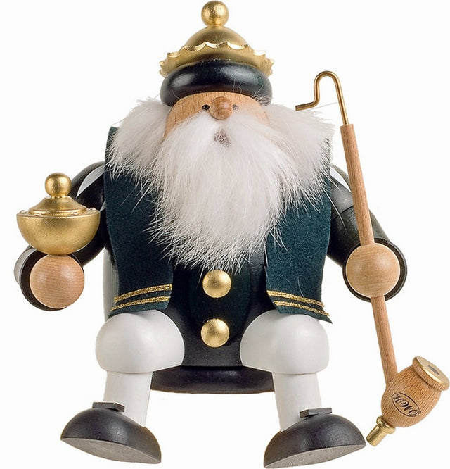 KWO - A21657 - KWO - Räuchermann Kantenhocker Balthasar, Holzkunst, Höhe 17cm