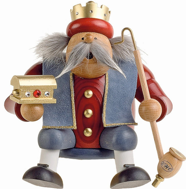 KWO - A21655 - KWO - Räuchermann Kantenhocker Caspar, Holzkunst, Höhe 17cm