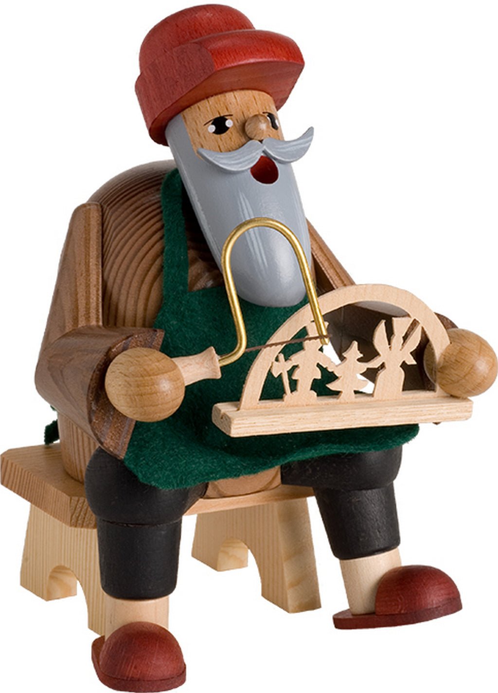 KWO - A21168 - KWO - Räuchermann Schwibbogenmacher, Holzkunst, 16cm