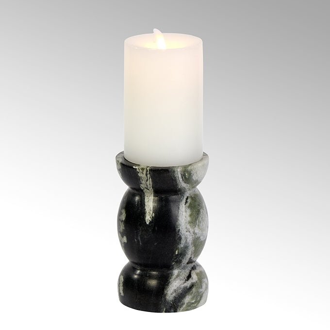 LAM-63268 - Lambert - Chandelier Berubari, marbre, gris - noir, H15cm, D10,5cm, sans bougie