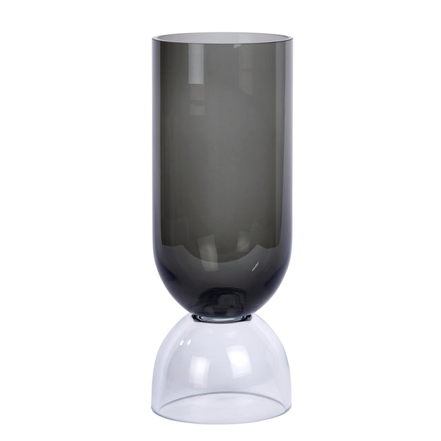 LAM - 17494 - Lambert - Vasari Vase grau/klar, Glas, H 32 cm D 12 cm
