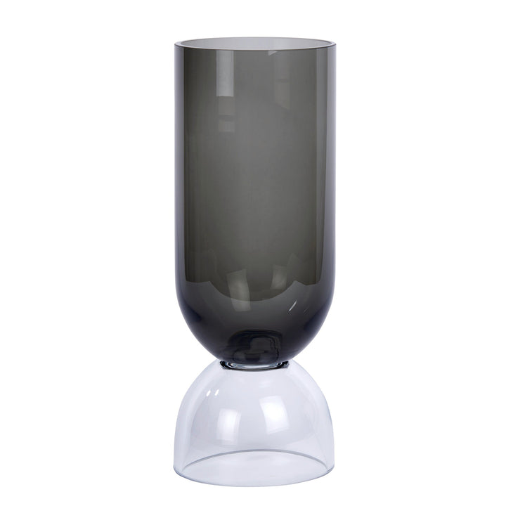LAM - 17494 - Lambert - Vasari Vase grau/klar, Glas, H 32 cm D 12 cm