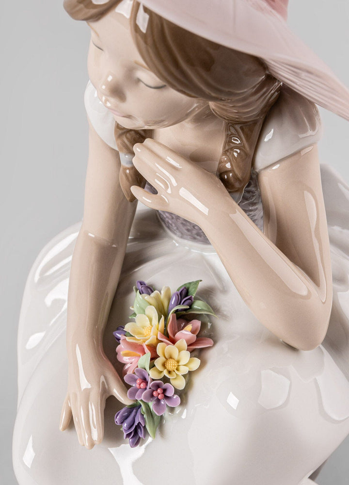 010 - 09749 - LLADRO® Figur - Der Frühling ist da Mädchen Skulptur 23cm - 01009749