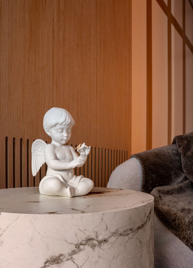 010-09789 - LLADRO® Figur Engel mit Blume, Skulptur, 20cm - 01009789 - 2026