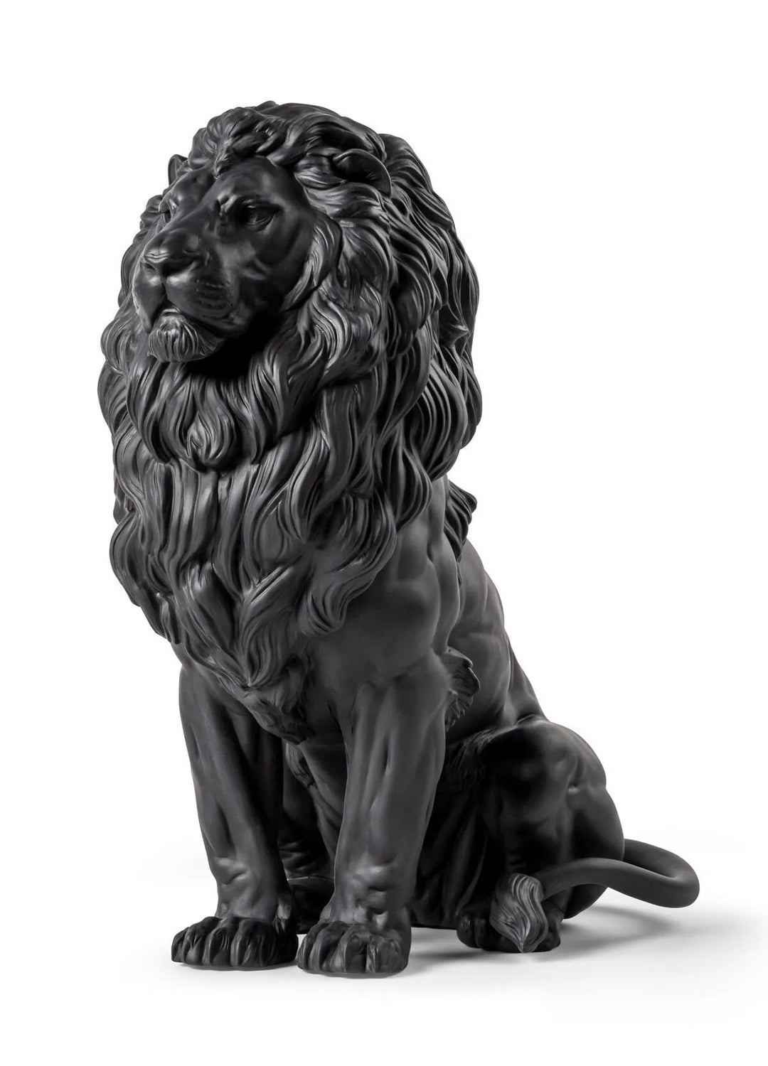 010 - 09778 - LLADRO® Majestätische Löwen Skulptur Mattschwarz, 43x25x43cm 01009778 - 2025