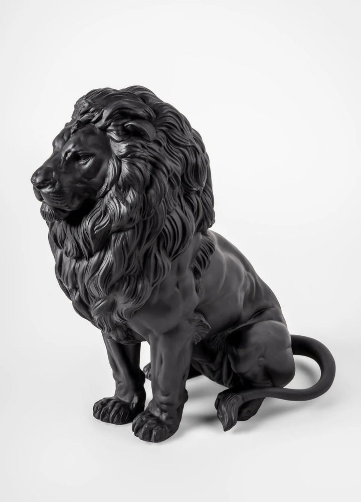 010 - 09778 - LLADRO® Majestätische Löwen Skulptur Mattschwarz, 43x25x43cm 01009778 - 2025
