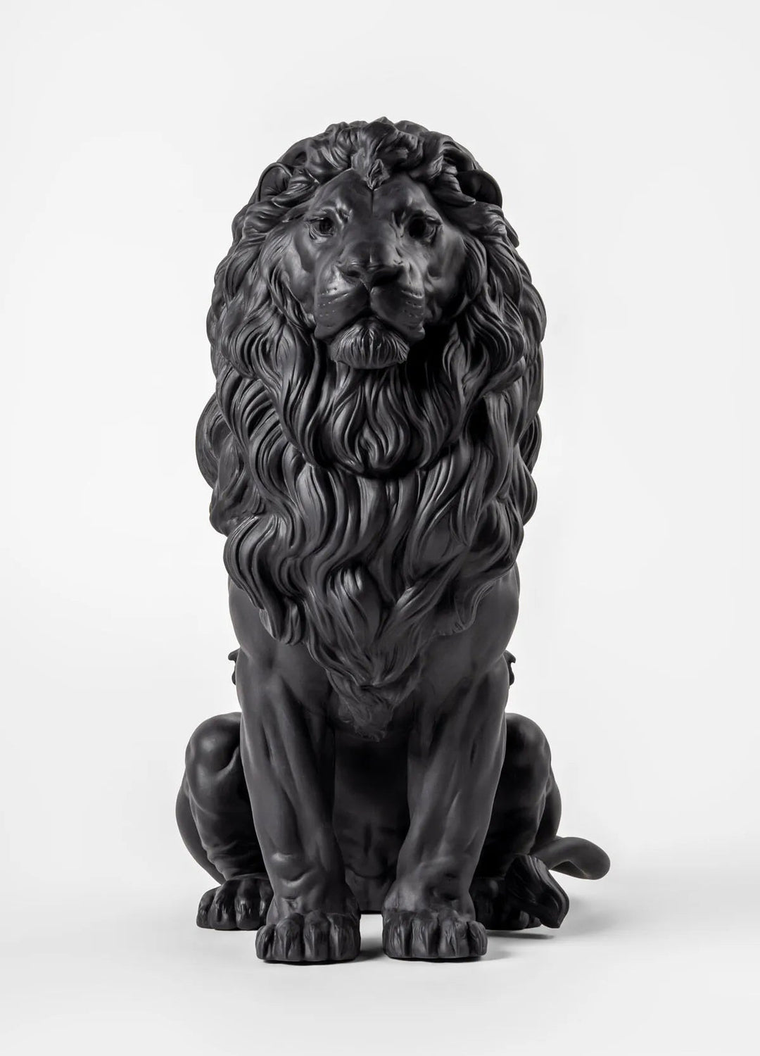 010 - 09778 - LLADRO® Majestätische Löwen Skulptur Mattschwarz, 43x25x43cm 01009778 - 2025