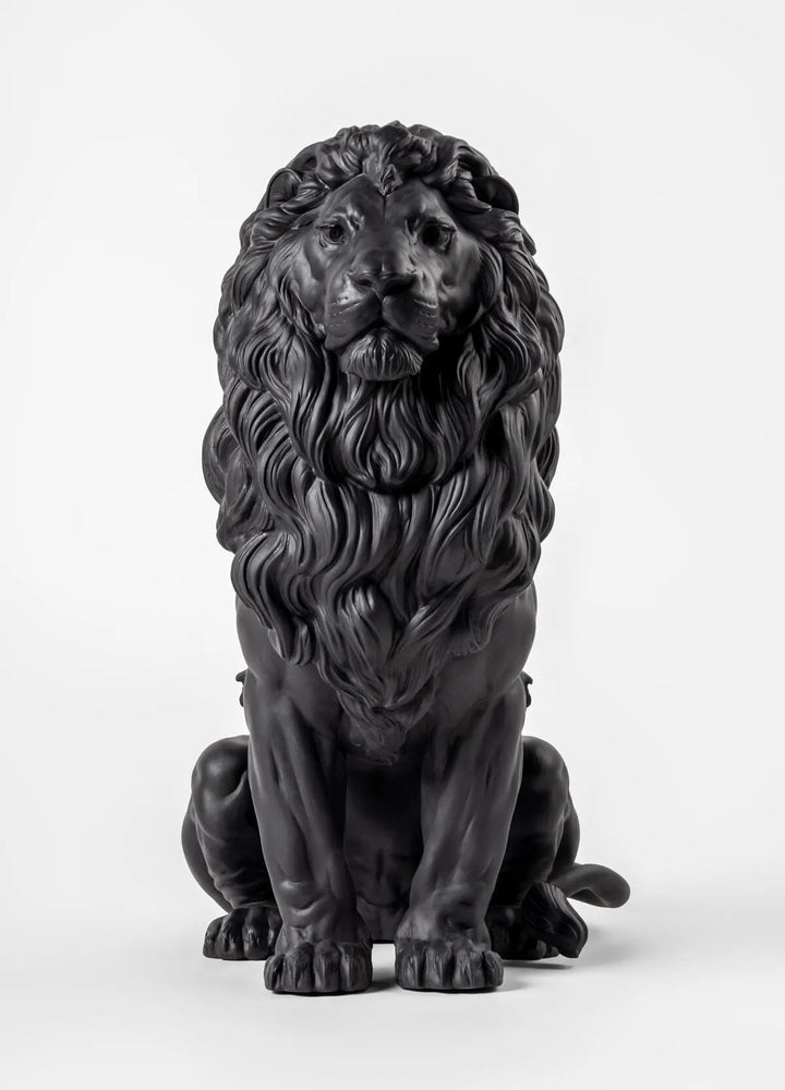 010 - 09778 - LLADRO® Majestätische Löwen Skulptur Mattschwarz, 43x25x43cm 01009778 - 2025