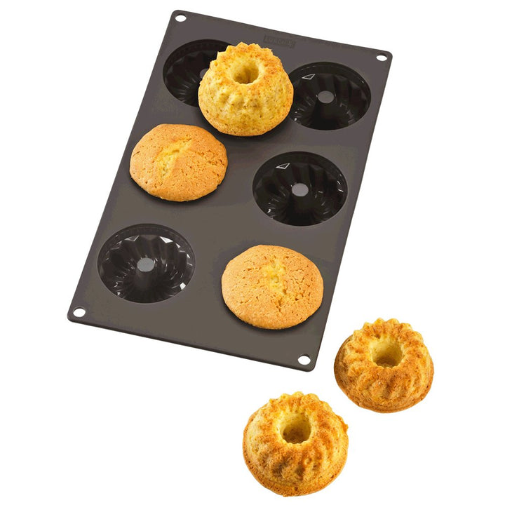 LUR - 00085029 - Lurch, Flexiform Gugelhupf Mini 6fach braun