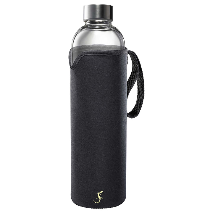 LUR-00240833 - LURCH Glasflasche mit Iso - Hülle, 1L, schwarz