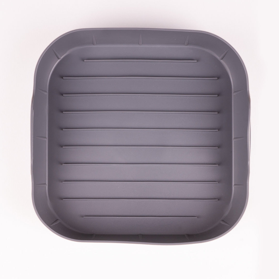 LUR - 00070205 - Lurch Heißluftfritteusen - Einsatz, 2er Set iron grey aus Silikon, 17 x 17 x 5,5cm "S"