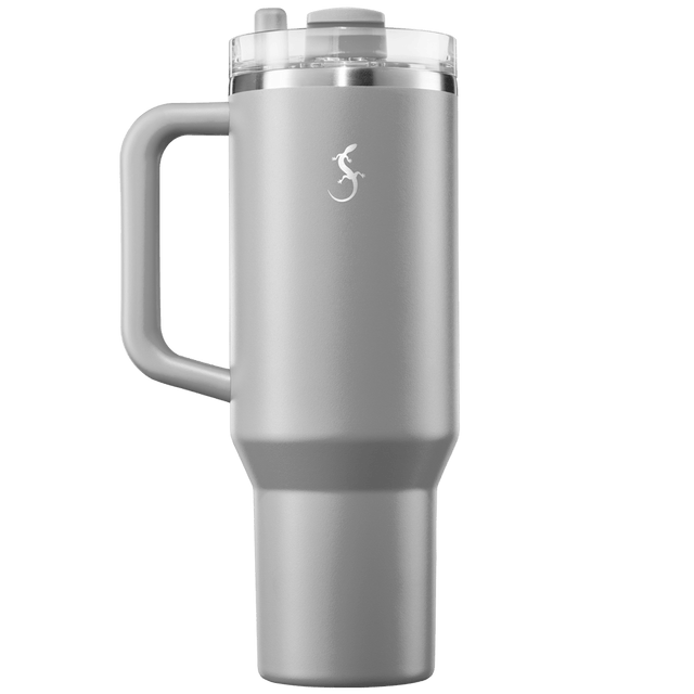 LUR - 00240878 - LURCH Isolierbecher Big Cup 1,2l mit ausfahrbarem Trinkhalm Jura Grey