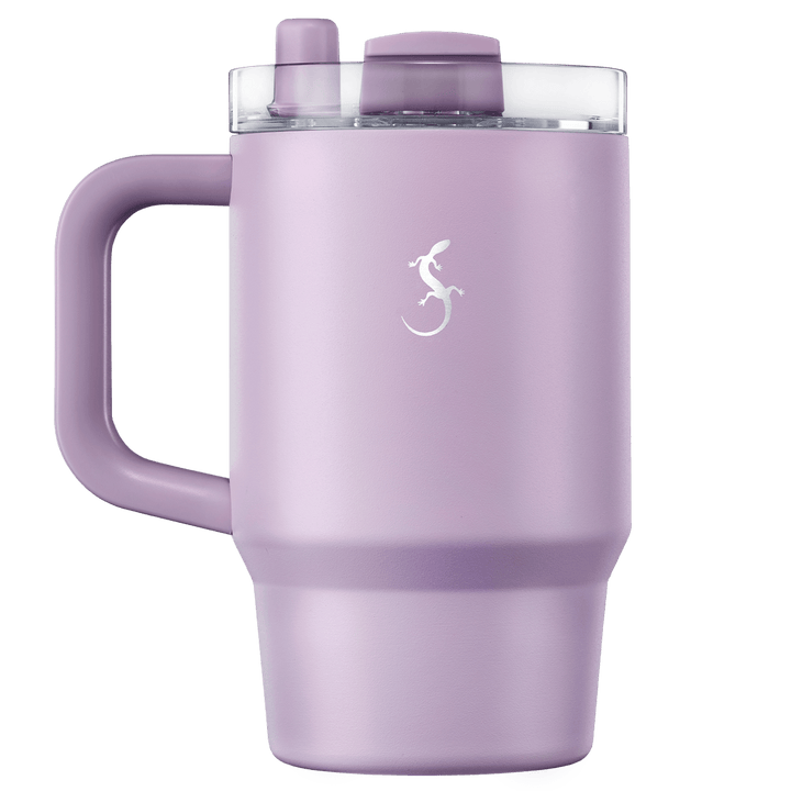 LUR - 00270975 - Lurch Isolierbecher Big Cup Mini 0,8l mit Trinkhalm und Pulverbeschichtung, Flieder