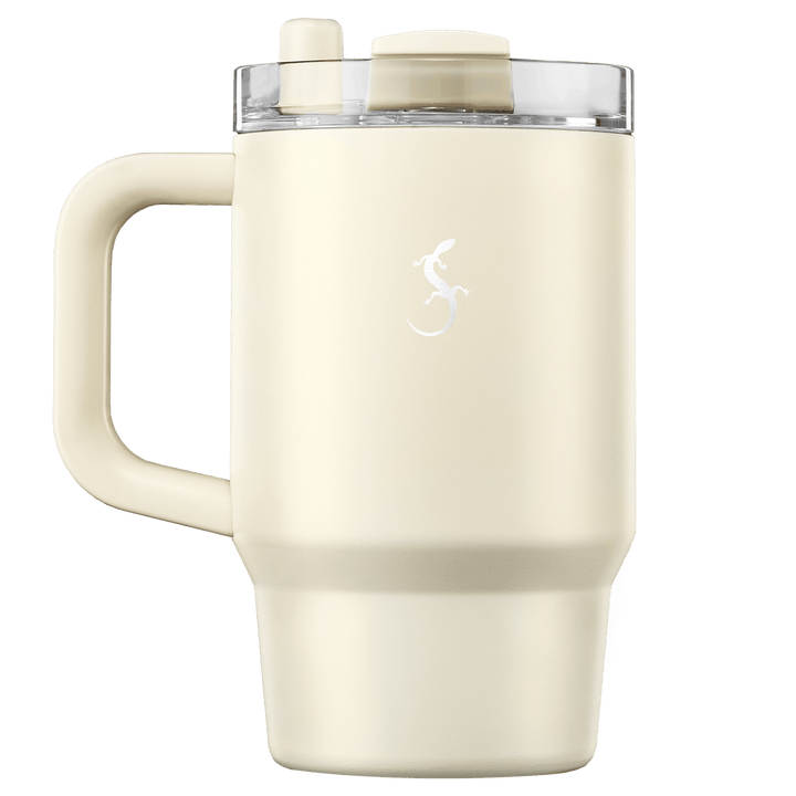 LUR - 00270976 - Lurch Isolierbecher Big Cup Mini 0,8l mit Trinkhalm und Pulverbeschichtung, Ivory