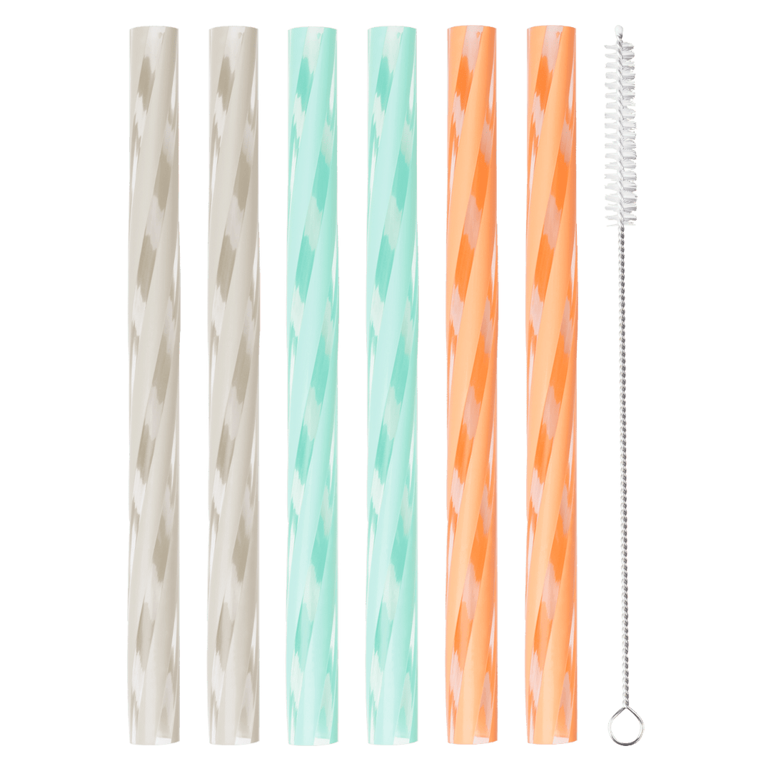LUR - 00280075 - Lurch - Little Lurch Trinkhalme Silikon 13cm 6er Set inkl. Reinigungsbürste