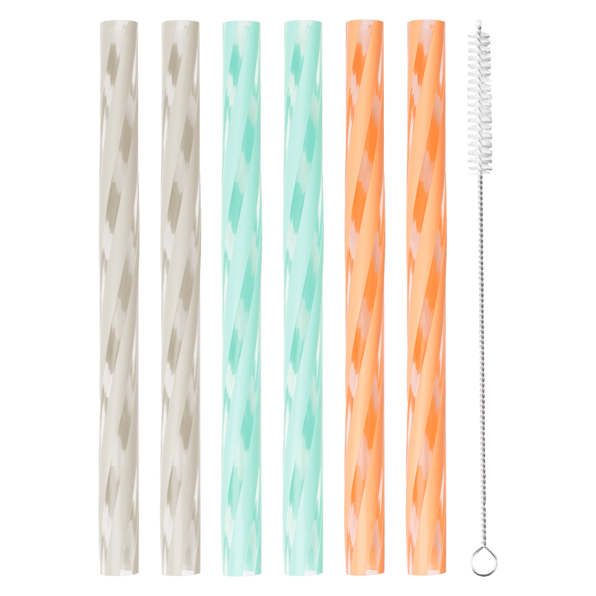 LUR - 00280075 - Lurch - Little Lurch Trinkhalme Silikon 13cm 6er Set inkl. Reinigungsbürste