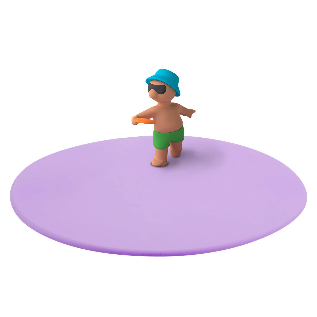 L00210879 - LURCH Mein Deckel Summer Fun Finn Frisbee, Premium - Platin - Silikon
