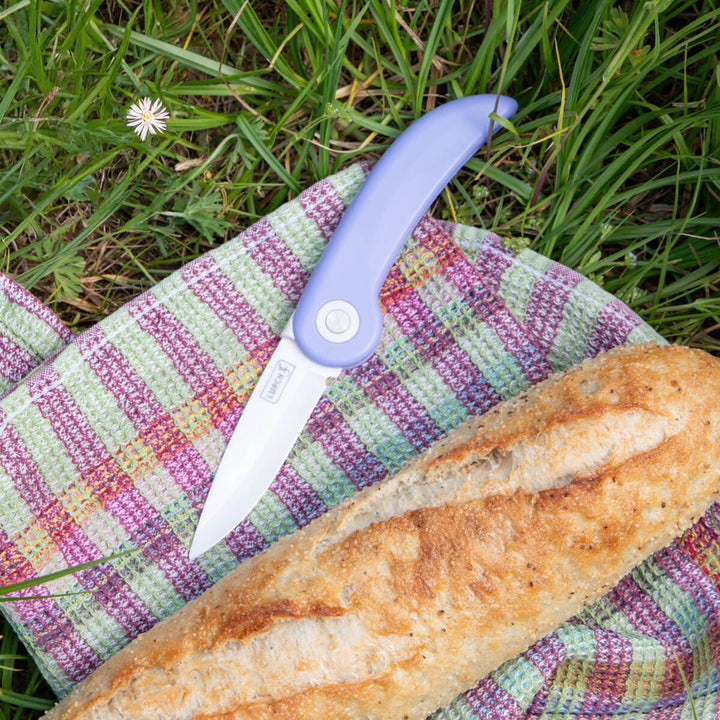 LUR-00010382 - LURCH, Picknick - Messer light lavender mit einklappbarer Keramikklinge