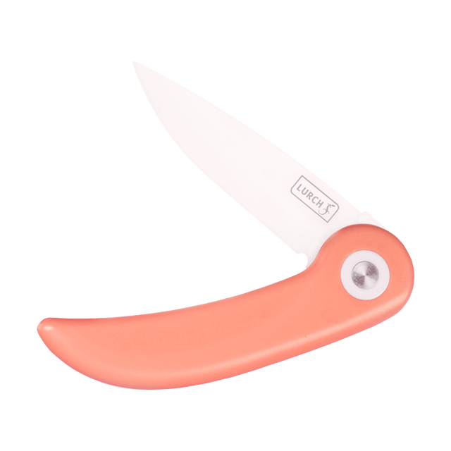 LUR-00010381 - LURCH, Picknick - Messer peach mit einklappbarer Keramikklinge