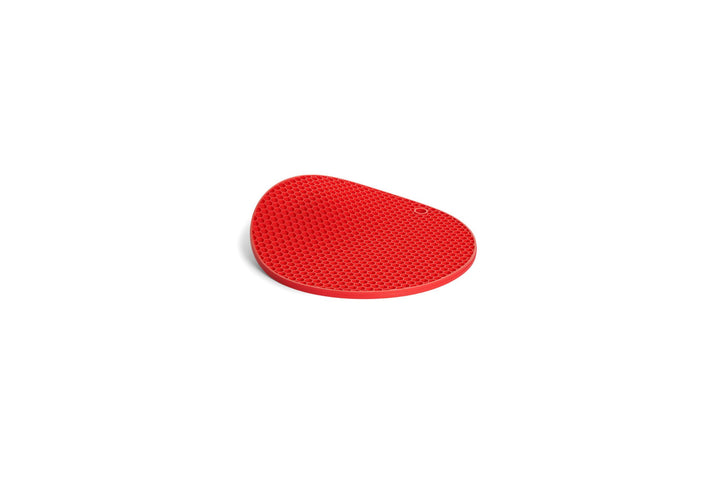 WOLL, Siliconen onderzetter met honingraatstructuur rond, D24cm, rood