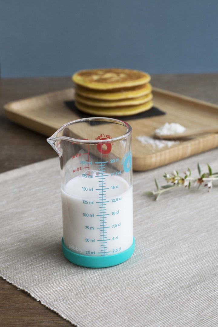 PEB - PKM - 0200B - pebbly - Messbecher mit Silikonboden 20 cl - blau