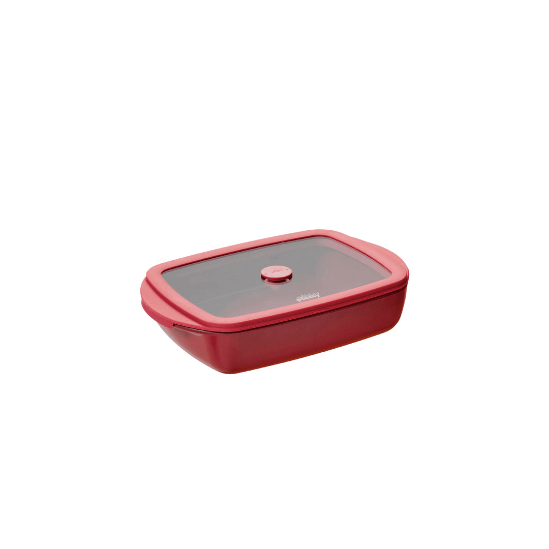 PEB-PKV-076 - pebbly - Rectangular glass baking dish with lid – 0.8 liters