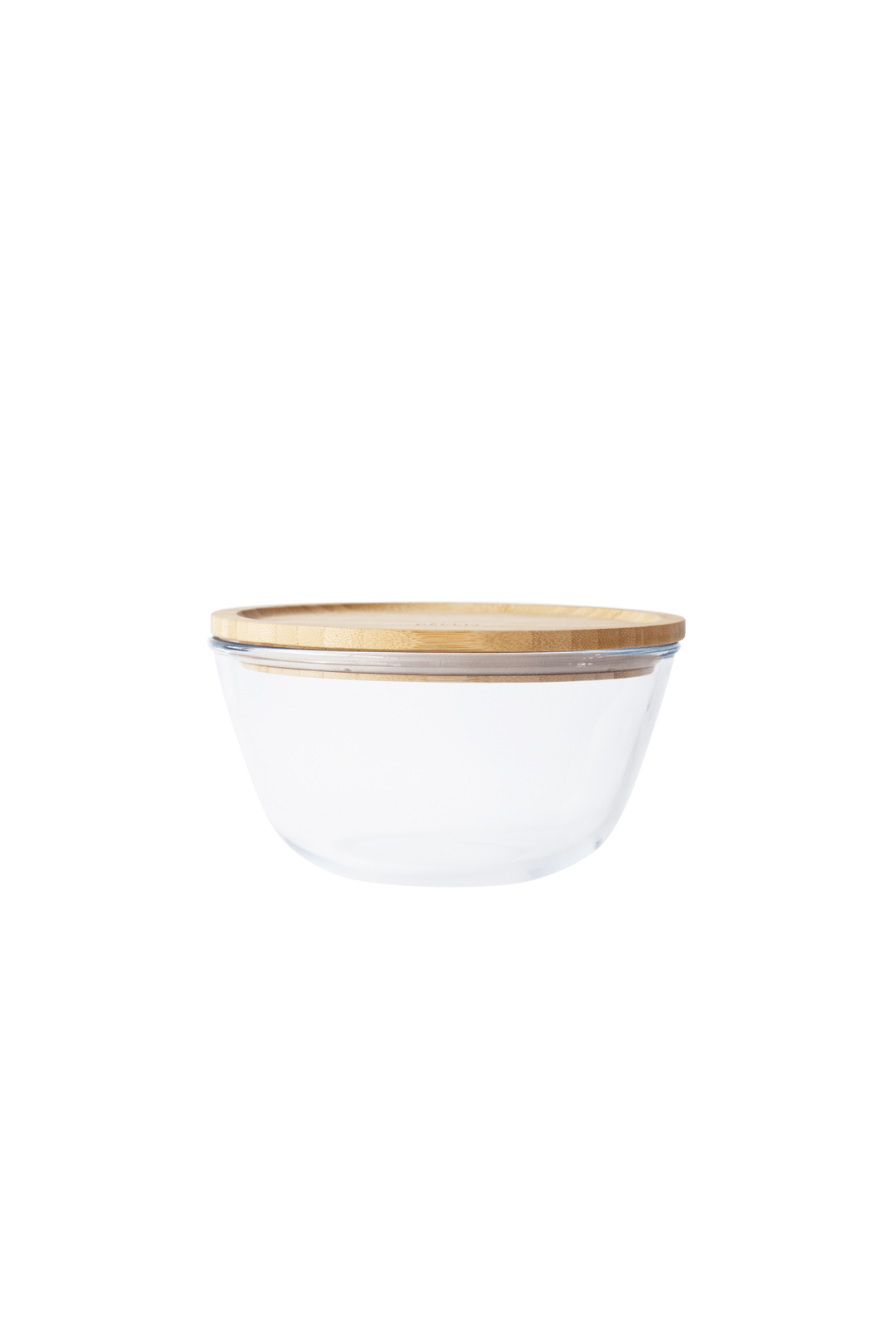 PEB - PKV - 012 - pebbly - Runde Glasschüssel mit Bambusdeckel - 1600 ml